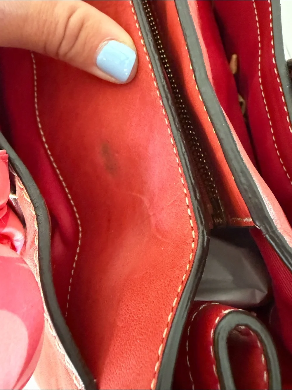 Coach Hamptons Madeline Large Leather Tote 11554 Red Orange Turnlock Scarf